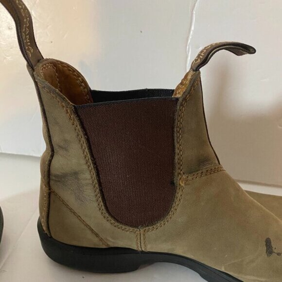 Blundstone Brown Leather Unisex Chelsea Boots Size Women’s ~8 / Men’s ~7 - Picture 7 of 9